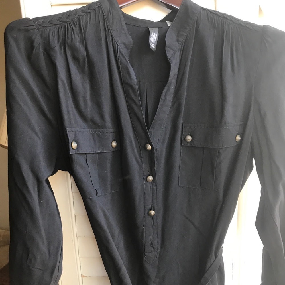 Black military style tunic